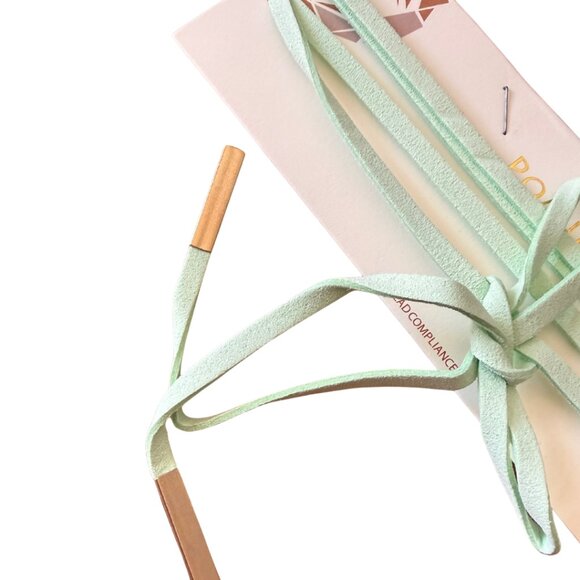 Pomina Women's Mint Green Wrap Choker Necklace Faux Suede - Picture 5 of 6